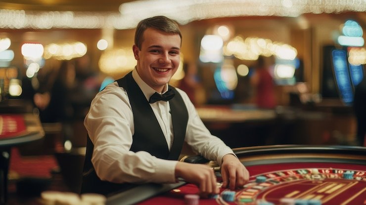 Mobile phone showing live roulette alongside Match Winner slip